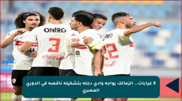 8 غيابات.. الزمالك يواجه وادي دجلة بتشكيلة ناقصة في الدوري المصري